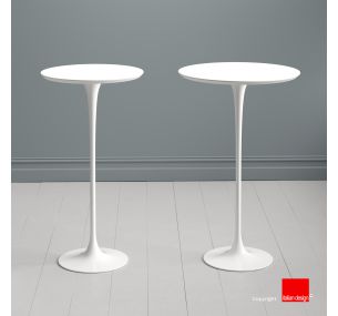 Table Tulip SA150 - H cm 110 - Eero Saarinen - PLATEAU ROND LAQUE BLANC
