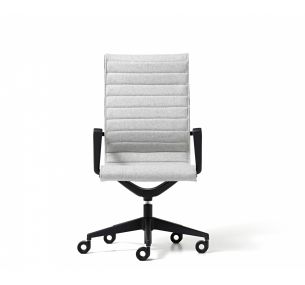 LIBERTY_EXECUTIVE - Swivel and adjustable Diemme office chair, black or white mesh seat and back, upholstered high back cushion