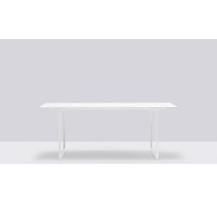 TOA - Table fixe Pedrali, base en aluminium coulé sous pression en différentes finitions, plateau en laminé HPL