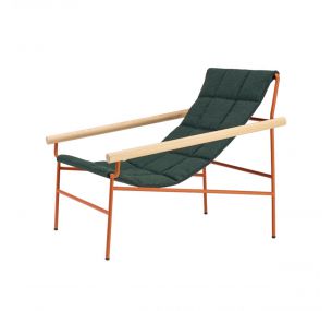 DRESS CODE GLAM_2582 - Niedriger Stuhl Scab aus lackiertem Stahl, Sitz aus Stoff, verschiedene Farben