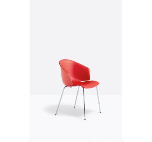 GRACE 410 - Chaise Pedrali en métal, assise en polypropylène, différents coloris, empilable.