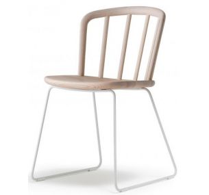 NYM 2850 - Pedrali chair metal frame, wooden seat, different finishings