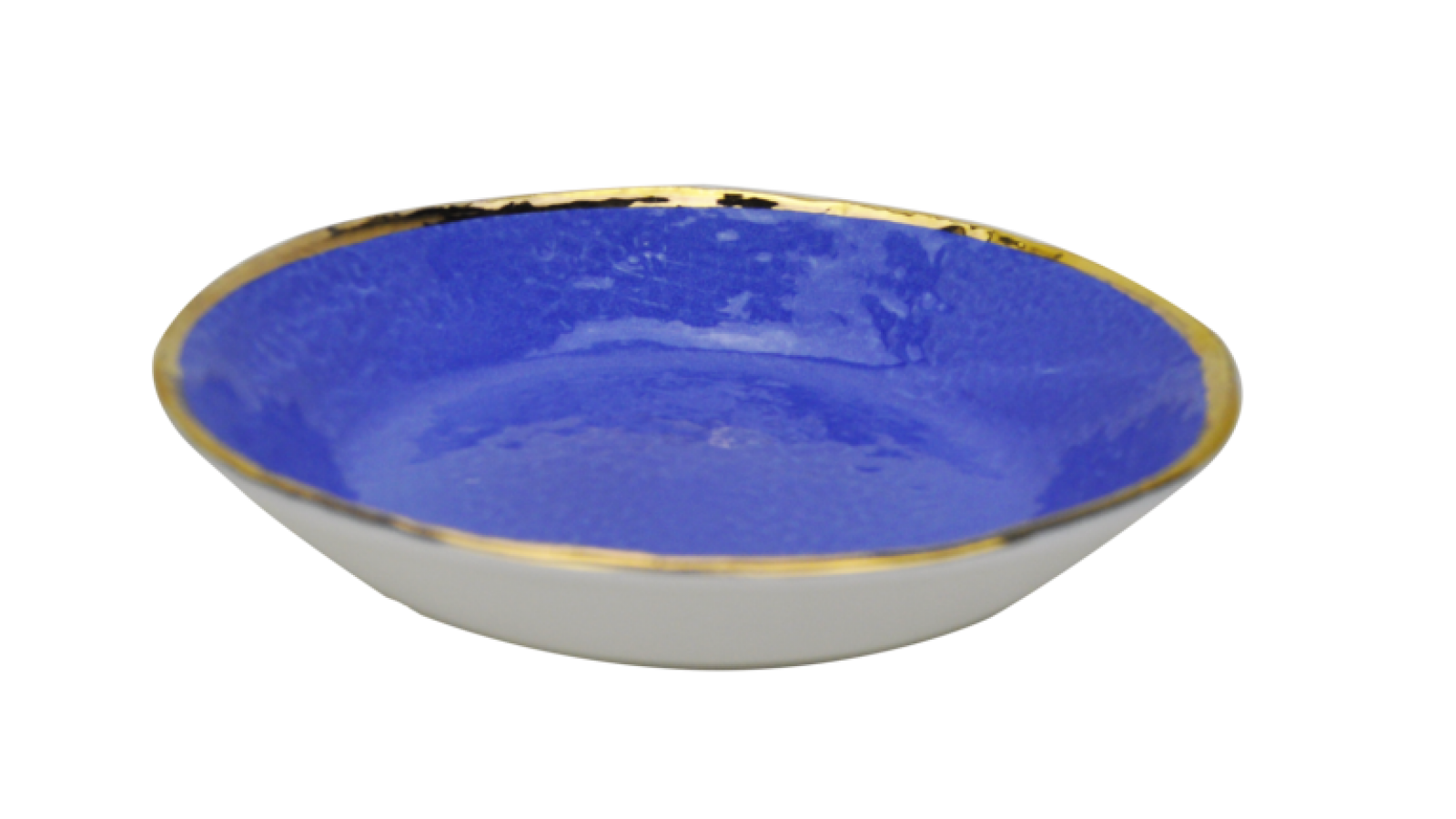 Assiette en porcelaine avec liseré doré (lot de 6) (assiettes creuses - 21  cm)