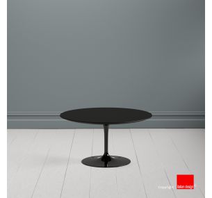 Table basse Tulip SA61 - Eero Saarinen - Table basse H41, PLATEAU ROND LAQUE NOIR