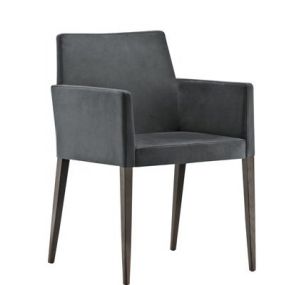 DRESS 535 - Wooden Pedrali armchair with upholstered seat, different finishes and colours