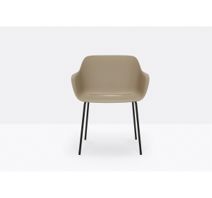 BABILA XL 2734 - Pedrali metal chair, recycled polypropylene seat, different finishings