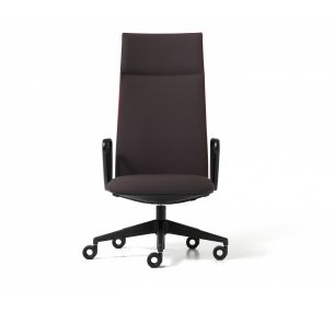 VELVET PRESIDENTIAL - Diemme swivel and elevating office armchair, upholstered seats, various colours
