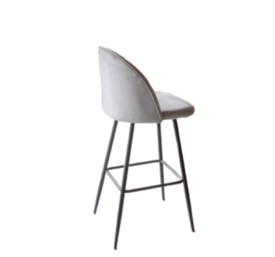 LULU' STOOL - Metal stool with stain-resistant velvet seat