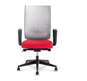 GOAL_EXECUTIVE - Swivel and adjustable Diemme office armchair, Art. GOBSRNR01, padded seat and mesh back, in several colors