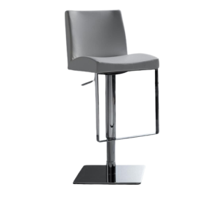 MAXIM - Metal stool with faux leather seat