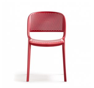 DOME 261 - Chaise Pedrali en polypropylène, empilable, surfaces d'appui perforées, différentes couleurs, aussi pour l'extérieur