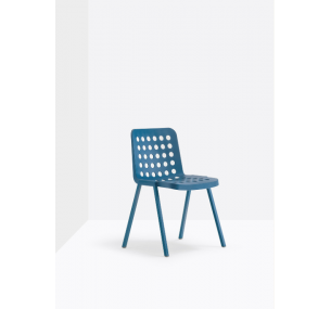KOI BOOKI 370 - Chaise Pedrali en métal, assise en polypropylène, différents coloris, empilable, également pour l'extérieur.