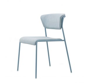 LISA WATER_2861 - Scab chair, metal legs, padded seat for outdoor