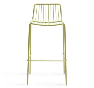 NOLITA 3658 – Stackable metal Pedrali stool H_75, suitable for outdoor
