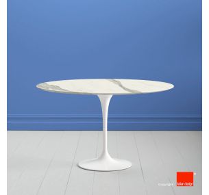 Table Tulip SA501 - H73 Eero Saarinen - ROUND CERAMIC TOP MATERIA STATUARIO FULL VEIN - ALSO FOR OUTDOOR