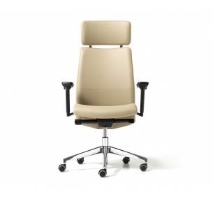DUKE_EXECUTIVE - Swivel and adjustable Diemme office armchair, with padded seat