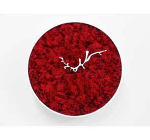 Mossy 2545 - Horloge Murale, blanc et rouge