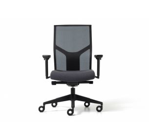 FIT_EXECUTIVE - Swivel and adjustable Diemme office armchair, backrest in mesh, padded seat, in several colors