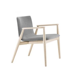 MALMÖ 296 LOUNGE - Pedrali-Stuhl aus Holz mit gepolsterten Sitzen, verschiedene Ausführungen und Farben