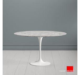 Tulip Table SA13 - H73 Eero Saarinen - RUNDE PLATTE AUS ARABESCATO VAGLI-MARMOR - Polyester-Ausführung