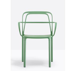 INTRIGO 3715 - Chaise Pedrali empilable en aluminium, différentes couleurs, pour intérieur/extérieur