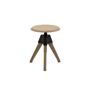 GIOTTO - Stool with beech frame, adjustable height