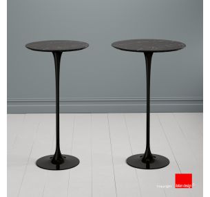 Table Tulip SA154 - H cm 110 - Eero Saarinen - PLATEAU ROND EN MARBRE NOIR MARQUINIA