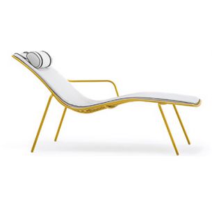 NOLITA 3654+Cushion 3654_7 - Pedrali metal Chaise Longue, different colours, also for outdoor use
